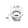 Modular Hipy Round Floor Recessed Up 110 1x IP67 LED DE | Lámpara de piso