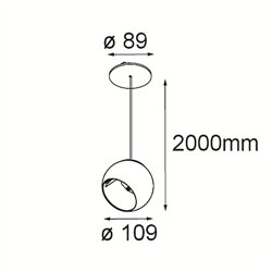 Modular Marbul Suspended Adjustable 109 1x LED DE | Lámpara de suspensión