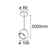 Modular Marbul Suspended Adjustable 109 1x LED DE | Lámpara de suspensión