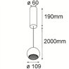 Modular Marbul Suspended 109 1x LED DI | Lámpara de suspensión