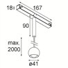 Modular Marbulito Track 48V Suspended 41 1x LED | iluminación de la pista
