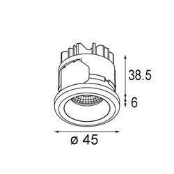 Modular Medard Recessed 42 1x IP55 LED DE | Foco empotrado