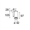 Modular Medard Semi-Recessed Adjustable 42 1x LED DE | Foco empotrado