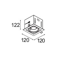 Modular Mini-Multiple Recessed Adjustable GU10 1x | Foco empotrado