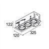 Modular Mini-Multiple Recessed Adjustable GU10 3x | Foco empotrado