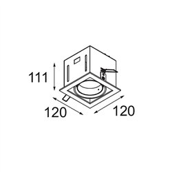Modular Mini-Multiple Recessed Adjustable M-LED 1x DE | Foco empotrado