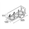 Modular Mini-Multiple Recessed Adjustable M-LED 3x DE | Foco empotrado