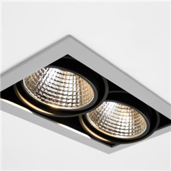 Modular Mini-Multiple Smart Ring Recessed Adjustable 2x LED DE | Foco empotrado