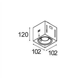 Modular Mini-Multiple Recessed Trimless Adjustable GU10 1x DE | Foco empotrado