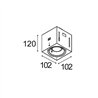 Modular Mini-Multiple Recessed Trimless Adjustable GU10 1x DE | Foco empotrado