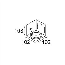 Modular Mini-Multiple Recessed Trimless Adjustable M-LED 1x DE | Foco empotrado