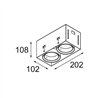 Modular Mini-Multiple Recessed Trimless Adjustable M-LED 2x DE | Foco empotrado
