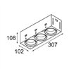 Modular Mini-Multiple Recessed Trimless Adjustable M-LED 3x DE | Foco empotrado