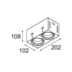 Modular Mini-Multiple Smart Ring Recessed Trimless Adjustable 2x LED DE | Foco empotrado