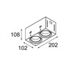 Modular Mini-Multiple Smart Ring Recessed Trimless Adjustable 2x LED DE | Foco empotrado
