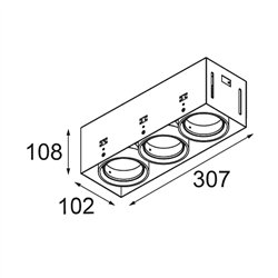 Modular Mini-Multiple Smart Ring Recessed Trimless Adjustable 3x LED DE | Foco empotrado
