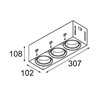 Modular Mini-Multiple Smart Ring Recessed Trimless Adjustable 3x LED DE | Foco empotrado