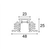 Modular Track 48V Profile Recessed Trimless 1000