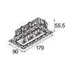 Modular Qbini Frame Recessed Trimless 3x | Foco empotrado