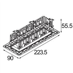 Modular Qbini Frame Recessed Trimless 4x | Foco empotrado