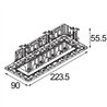 Modular Qbini Frame Recessed Trimless 4x | Foco empotrado