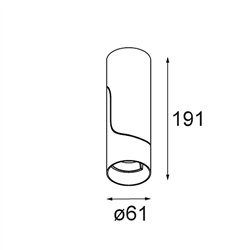 Modular Semih Surface Adjustable 61 1x LED DI | Lámpara de techo