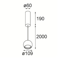 Modular Smart Ball Suspended 82 1x DI | Lámpara de suspensión
