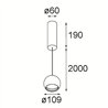 Modular Smart Ball Suspended 82 1x DI | Lámpara de suspensión