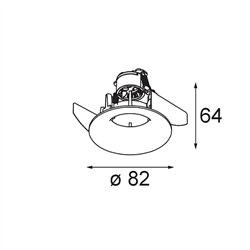 Modular Smart Cake Recessed 82 1x For Tube/Box GU10 | Foco empotrado