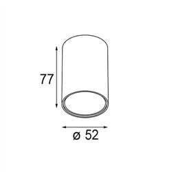 Modular Smart Tube Surface 48 1x DE | Lámpara de techo