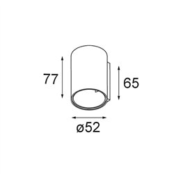 Modular Smart Tube Wall 48 1x DE | Lámpara de pared