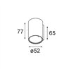 Modular Smart Tube Wall 48 1x DE | Lámpara de pared