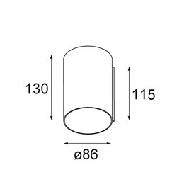 Modular Smart Tube Wall 82 L 1x DI 500mA | Lámpara de pared