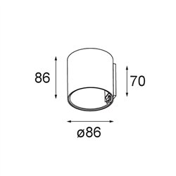 Modular Smart Tube Wall 82 S 1x DE | Lámpara de pared