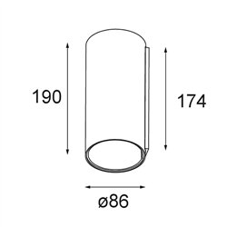 Modular Smart Tube Wall 82 XL 1x DI 500mA | Lámpara de pared