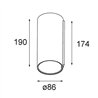 Modular Smart Tube Wall 82 XL 1x DE | Lámpara de pared