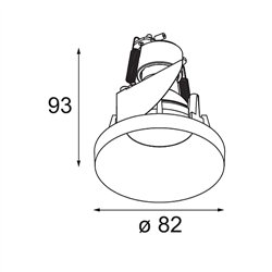 Modular Smart Kup Recessed 82 1x GU10 | Foco empotrado