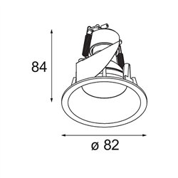 Modular Smart Lotis Recessed 82 1x GU10 | Foco empotrado