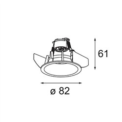 Modular Smart Lotis Recessed 82 1x For Tube/Box GU10 | Foco empotrado
