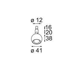 Modular Marbulito Jack Adjustable 41 1x LED DE | Lámpara de techo / Lámpara de pared