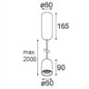 Modular Placebo Suspended Down 60 1x LED DI | Lámpara de suspensión