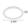 Modular Kompas Round Surface 340 100W DI 500mA | Lámpara de techo / Lámpara de pared