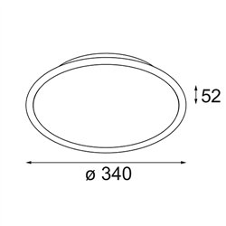 Modular Kompas Round Surface 340 60W DI 500mA | Lámpara de techo / Lámpara de pared