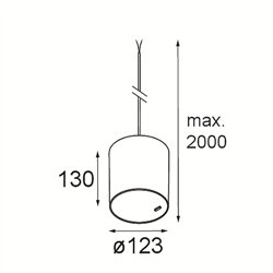 Modular Smart Tube Kompas Suspended 115 1x DE | Lámpara de suspensión