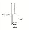 Modular Smart Tube Kompas Suspended 82 XL 1x DE | Lámpara de suspensión