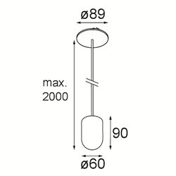 Modular Placebo Suspended Up 60 1x LED 1800-3000K WD DE | Lámpara de suspensión