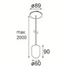 Modular Placebo Suspended Up 60 1x LED 1800-3000K WD DE | Lámpara de suspensión