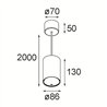 Modular Smart Tube Suspended 82 L 1x 1800-3000K WD DI 350mA | Lámpara de suspensión
