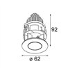 Modular Tetrix Pinhole Recessed 62 1x IP55 LED DE | Foco empotrado