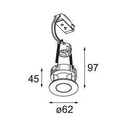 Modular Tetrix Pinhole Recessed 62 1x LED GU10 | Foco empotrado